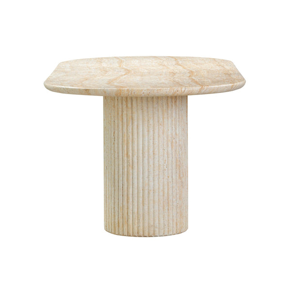 Brut Travertine Pattern Indoor/Outdoor Dining Table Model: TOV-D54407