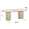Brut Travertine Pattern Indoor/Outdoor Dining Table Model: TOV-D54407