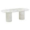 Brut White Marble Pattern Indoor/Outdoor Dining Table Model: TOV-D54408