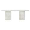 Brut White Marble Pattern Indoor/Outdoor Dining Table Model: TOV-D54408