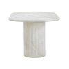 Brut White Marble Pattern Indoor/Outdoor Dining Table Model: TOV-D54408