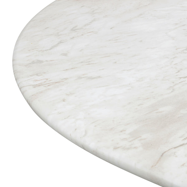 Brut White Marble Pattern Indoor/Outdoor Dining Table Model: TOV-D54408