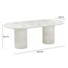 Brut White Marble Pattern Indoor/Outdoor Dining Table Model: TOV-D54408
