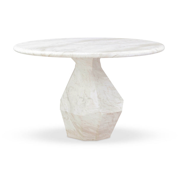 Esme Faux Marble Indoor / Outdoor 48" Round Dining Table Model: TOV-D54416