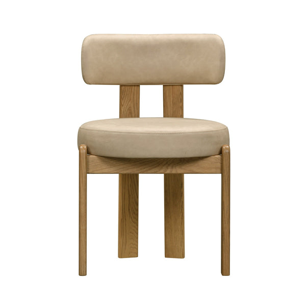 Odessa Cream Vegan Leather Dining Chair Model: TOV-D54436