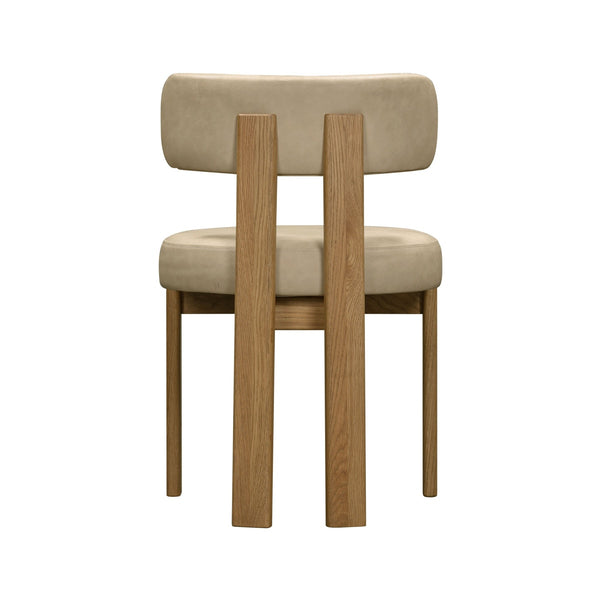 Odessa Cream Vegan Leather Dining Chair Model: TOV-D54436