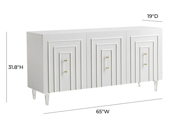 Famke White Lacquer Buffet Model: TOV-D5518