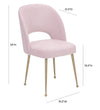 Swell Blush Velvet Chair Model: TOV-D61