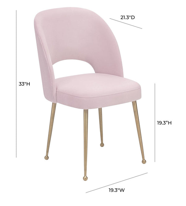 Swell Blush Velvet Chair Model: TOV-D61