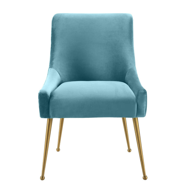Beatrix Sea Blue Velvet Side Chair Model: TOV-D6168