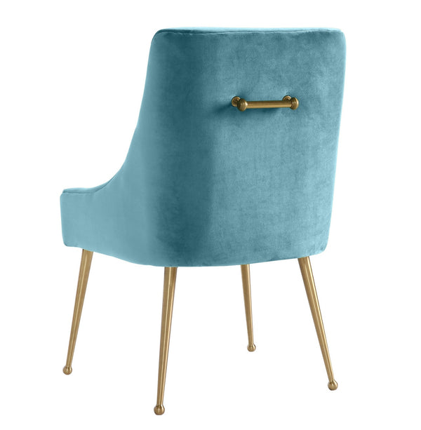 Beatrix Sea Blue Velvet Side Chair Model: TOV-D6168