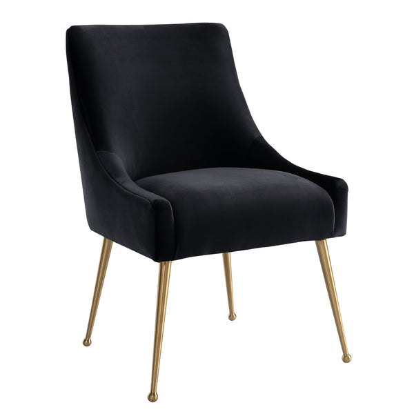 Beatrix Black Velvet Side Chair Model: TOV-D6179