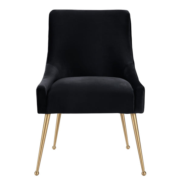 Beatrix Black Velvet Side Chair Model: TOV-D6179