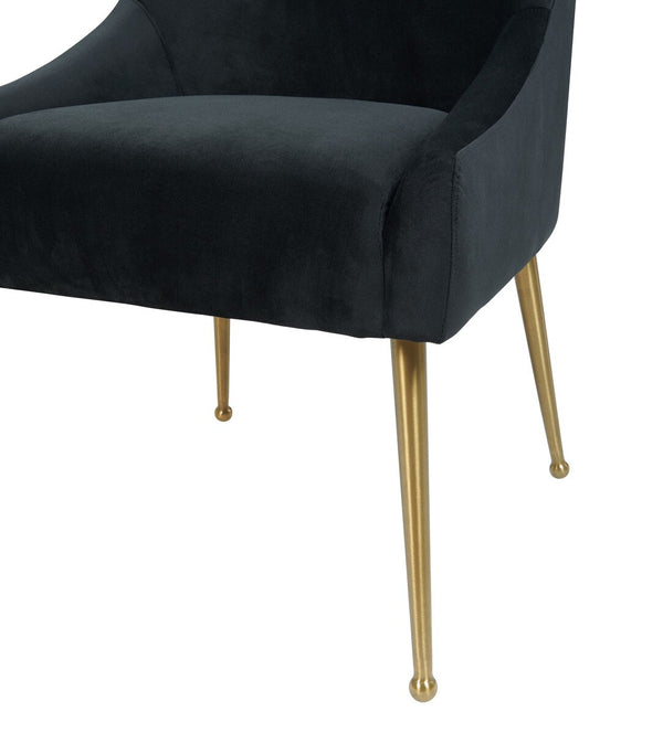 Beatrix Black Velvet Side Chair Model: TOV-D6179