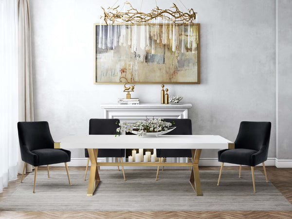 Beatrix Black Velvet Side Chair Model: TOV-D6179