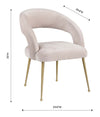 Rocco Blush Velvet Dining Chair Model: TOV-D6187