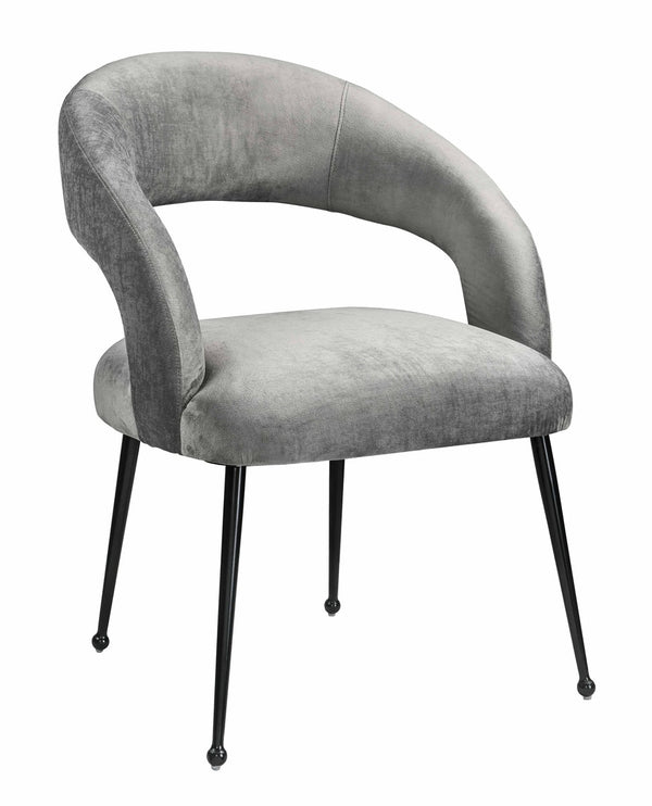 Rocco Slub Grey Dining Chair Model: TOV-D6189
