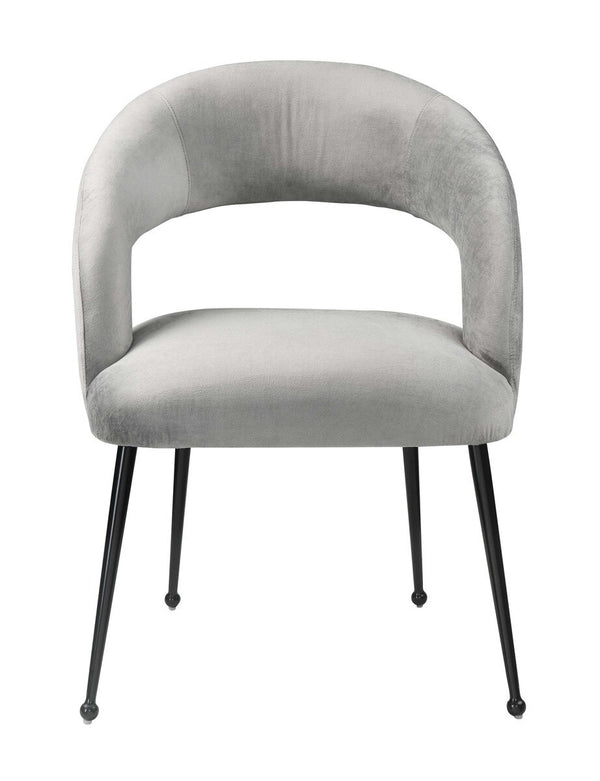 Rocco Slub Grey Dining Chair Model: TOV-D6189