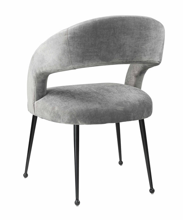 Rocco Slub Grey Dining Chair Model: TOV-D6189