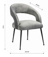 Rocco Slub Grey Dining Chair Model: TOV-D6189
