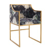 Atara Floral Velvet Gold Chair Model: TOV-D6349