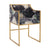 Atara Floral Velvet Gold Chair Model: TOV-D6349