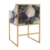 Atara Floral Velvet Gold Chair Model: TOV-D6349