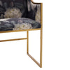 Atara Floral Velvet Gold Chair Model: TOV-D6349