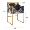 Atara Floral Velvet Gold Chair Model: TOV-D6349