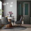 Beatrix Pleated Grey Velvet Side Chair Model: TOV-D6394