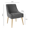 Beatrix Pleated Grey Velvet Side Chair Model: TOV-D6394