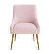 Beatrix Pleated Blush Velvet Side Chair Model: TOV-D6396