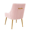 Beatrix Pleated Blush Velvet Side Chair Model: TOV-D6396