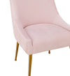 Beatrix Pleated Blush Velvet Side Chair Model: TOV-D6396