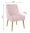 Beatrix Pleated Blush Velvet Side Chair Model: TOV-D6396