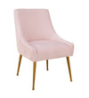 Beatrix Pleated Blush Velvet Side Chair Model: TOV-D6396