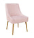 Beatrix Pleated Blush Velvet Side Chair Model: TOV-D6396