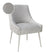 Beatrix Pleated Light Grey Velvet Side Chair - Silver Legs Model: TOV-D6398