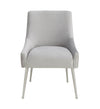 Beatrix Pleated Light Grey Velvet Side Chair - Silver Legs Model: TOV-D6398