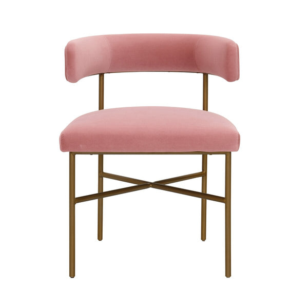 Kim Velvet Chair in Blush Model: TOV-D6432