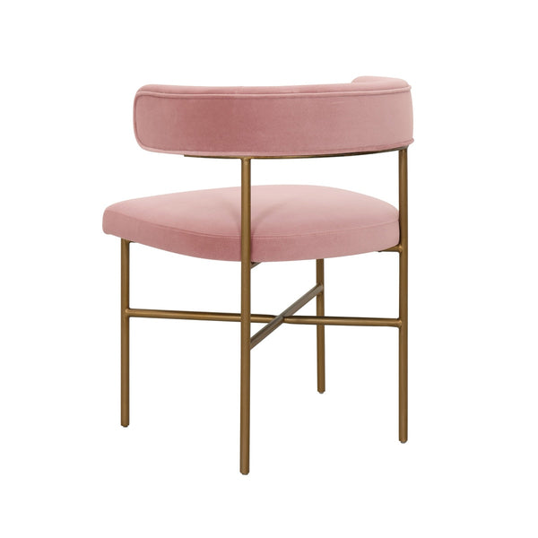 Kim Velvet Chair in Blush Model: TOV-D6432