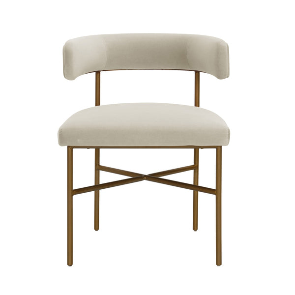 Kim Velvet Chair in Cream Model: TOV-D6433