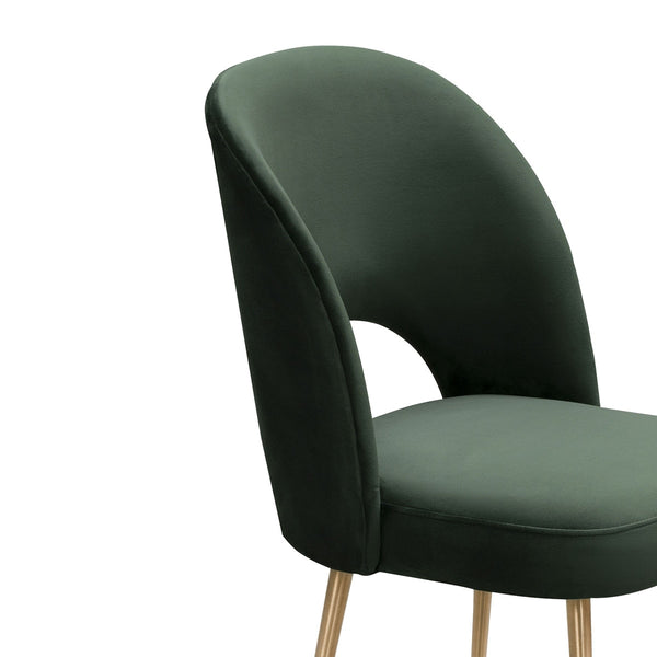Swell Forest Green Velvet Chair Model: TOV-D6486
