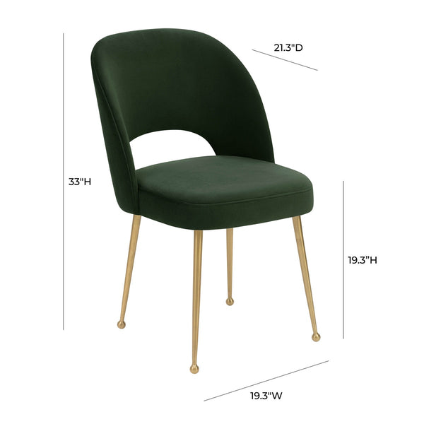 Swell Forest Green Velvet Chair Model: TOV-D6486