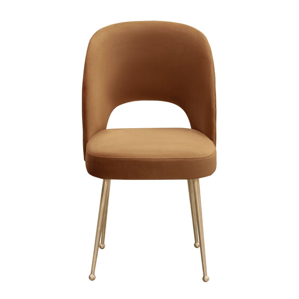 Swell Cognac Velvet Chair Model: TOV-D6487