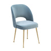 Swell Sea Blue Velvet Chair Model: TOV-D66