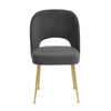 Swell Dark Grey Velvet Chair Model: TOV-D67