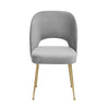 Swell Light Grey Velvet Chair Model: TOV-D68