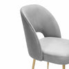 Swell Light Grey Velvet Chair Model: TOV-D68