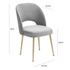 Swell Light Grey Velvet Chair Model: TOV-D68